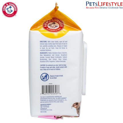 Arm & Hammer for Pets Odor Control Wipes for Dogs – Kiwi Blossom Scent (100 Count)