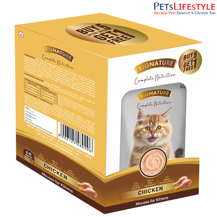 Signature Chicken Mousse Kitten 80g (5+1 Pack)