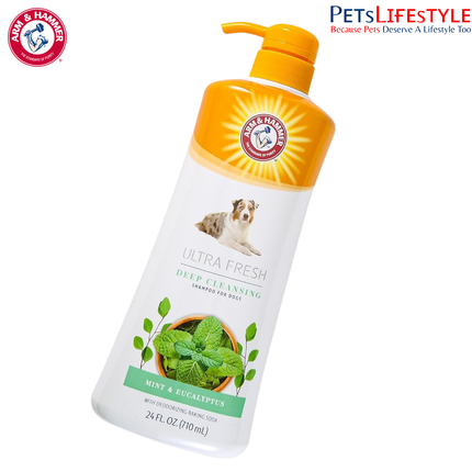 Arm & Hammer for Pets Ultra Fresh Deep Cleansing Dog Shampoo with Charcoal & Rosemary – 24 oz (710 ml)