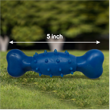 Drools Non- Toxic Rubber Spike Bone Dog Toy, PuppyDog Teething Toy