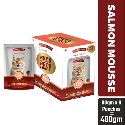 Signature Salmon Mousse Kitten 80g (5+1 Pack)