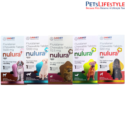 Savavet Nulura (Fluralaner) Tick & Flea protection chewable Tablet for Dogs