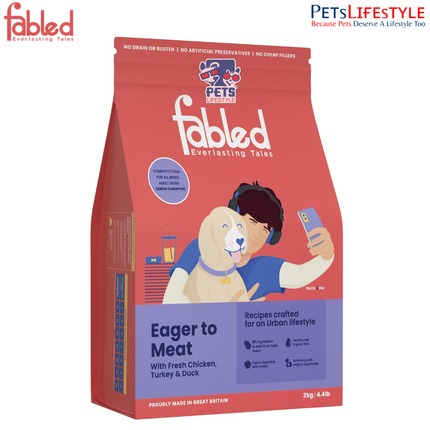 Fabled Eager to Meat Complete food for all breed adult Dogs(Above 12 months)