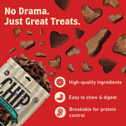 Chip Chops Barbeque Hearts Dog Treats 70gm