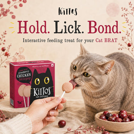 Kittos Cat Lollipops Cranberry & Chicken – Treat for Cats