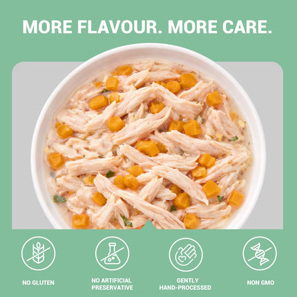 Schesir Chicken with Pumpkin Wet Food for Dogs, Real Meat Fillets in Jelly, Natural Protein-Rich Dog Food with Vegetables & Vitamins, 285 g (Chicken with Pumpkin)