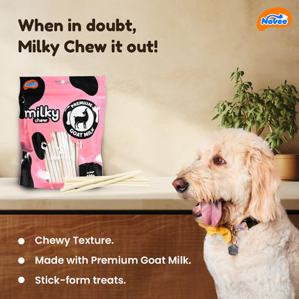 DOGAHOLIC Milky Chew Goat Milk Stick Treats for Dogs – Premium Long-Lasting Calcium-Rich Chew Snacks 500g