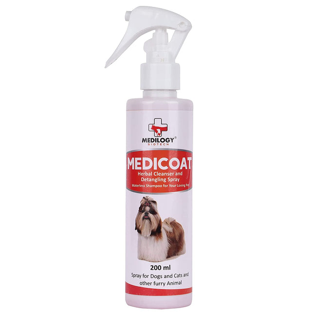Medilogy Biotech Medicoat Waterless Shampoo Herbal Cleanser and Detangling Spray