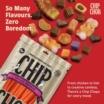 Chip Chops Devilled Chicken Sausage Dog Treat 70gm