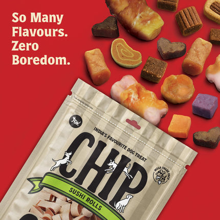Chip Chops Sushi Rolls Dog Treats 70gm & 250gm