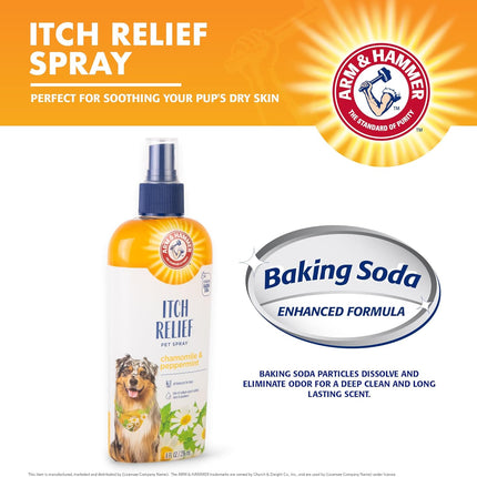 Arm & Hammer Itch Relief Spray for Dogs Chamomile & Peppermint 236 ml | Anti-Itch, Deodorizing & Soothing Dog Spray