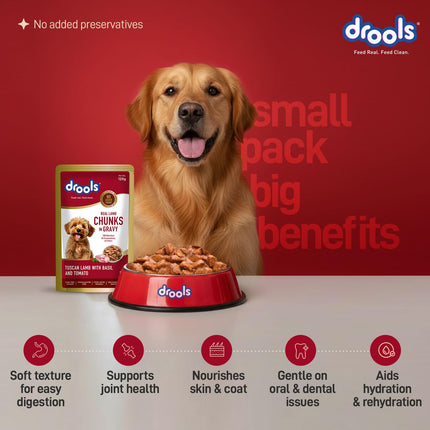 Drools Duck with Pumpkin & Tomato Chunks Gravy 120g (5+1 Pack)