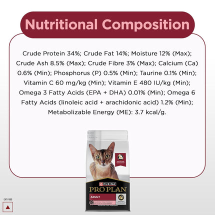 Purina Pro Plan Adult Dry Cat Food Salmon & Tuna – Advanced High Protein Nutrition for Adult Cats