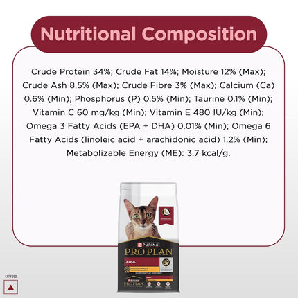 Purina Pro Plan Adult Dry Cat Food Chicken Formula – Advanced Nutrition for Daily Health & Vitality