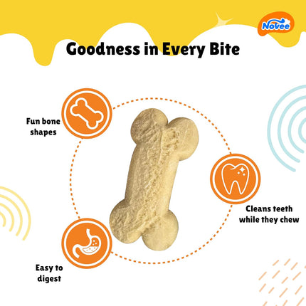 Novee Dog Biscuits – Crunchy Nutritious Dog Treats for Daily Rewards | Glucosamine & Calcium Biscuits for Strong Teeth, Healthy Bones & Everyday Wellness | 450g