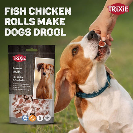 Trixie Premio Fish & Chicken Rolls Dog Treats 75gm