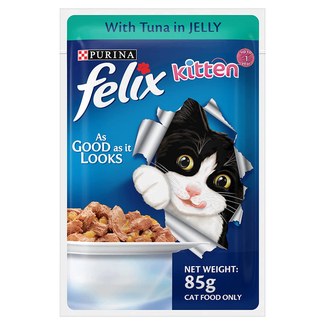 Felix Wet Food for Kittens Complete and Balanced Kitten Food Tuna Flavour