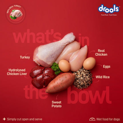 Drools Turkey with Wild Rice & Pumpkin Gravy 120g (5+1 Pack)