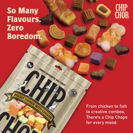 Chip Chops Biscuit Twined with Chicken Dog Treats 250g