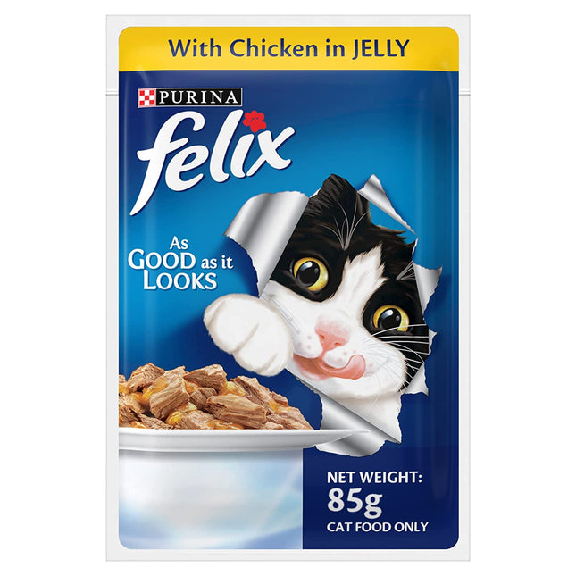 Felix Wet Food for Adult Cats Complete and Balanced Cat Food  Chicken Flavour