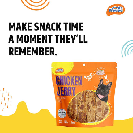 Novee Sasami Steak Original Dog Treats – High Protein Soft Chicken Steaks | Gluten-Free Natural Dog Treats for Training & Rewards | 400g