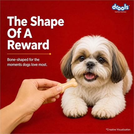 Drools Calcium Milk Bone Dog Treats – Carrot Flavour | Calcium-Rich Dental Chews for Strong Bones & Healthy Teeth