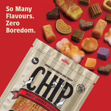 Chip Chops Roast Chicken Strips Dog Treat 70gm & 250gm