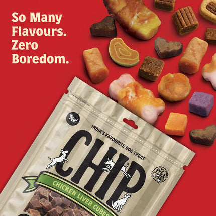 Chip Chops Chicken Liver Cubes Dog Treats 70gm & 250gm