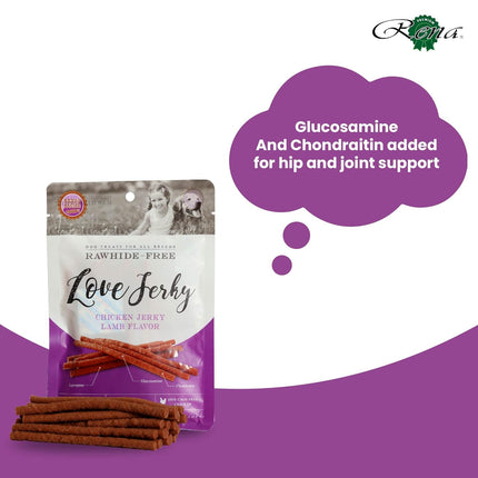 Rena’s Love Chicken Jerky Lamb Flavour Dog Treats 120gm