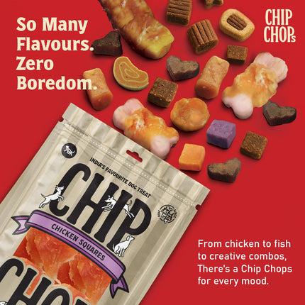 Chip Chops Chicken Squares Dog Treats 70gm