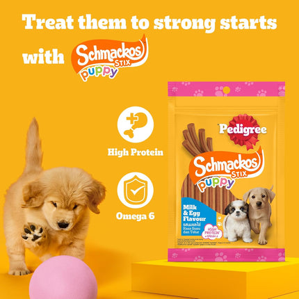 Pedigree Schmackos Stix Milk & Egg Flavour Puppy Dog Treat 70g