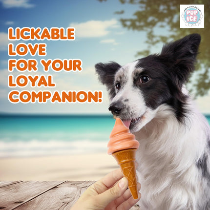 Pup Ice Ready to Freeze Waffle Cone Dog Treats – Strawberry Flavour (110g x 2)