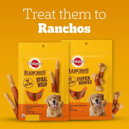 Pedigree Ranchos Spiral Wrap Chicken And Smoky Lamb Dog Treat - 60 gm