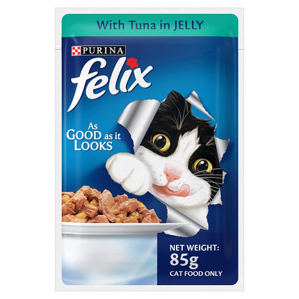 Purina Felix Wet Food for Adult Cats Complete and Balanced Cat Food  Tuna Flavour