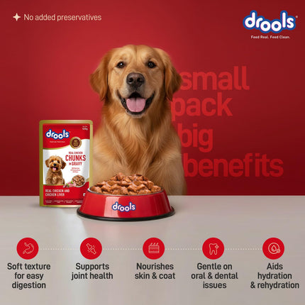 Drools Real Chicken & Liver Gravy 120g (5+1 Pack)