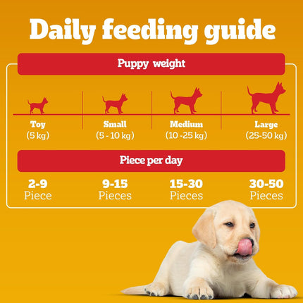 Pedigree Tasty Bites Puppy Chewy Treats – Chicken & Mixed Veggies Flavour 50 g