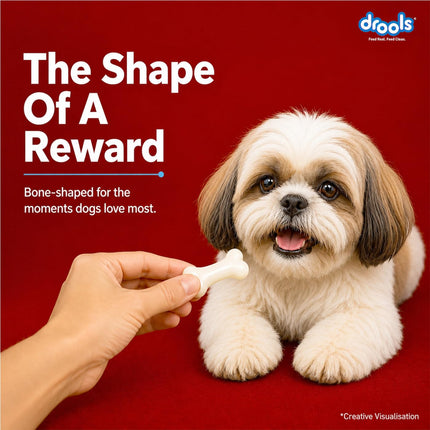 Drools Calcium Milk Bone Dog Treats – Blueberry Flavour | Calcium-Rich Dental Chews for Strong Bones & Healthy Teeth