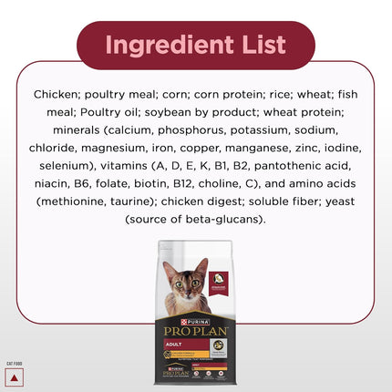 Purina Pro Plan Adult Dry Cat Food Chicken Formula – Advanced Nutrition for Daily Health & Vitality