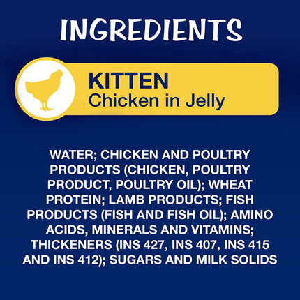 Felix Wet Food for Kittens Complete and Balanced Kitten Food Chicken Flavour