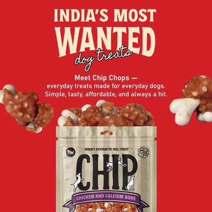 Chip Chops Chicken & Calcium Bone Dog Treat 70gm