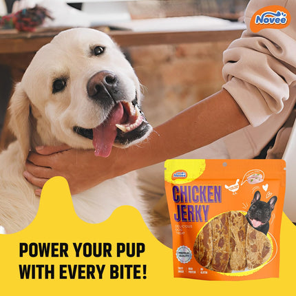 Novee Sasami Steak Original Dog Treats – High Protein Soft Chicken Steaks | Gluten-Free Natural Dog Treats for Training & Rewards | 400g