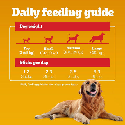 Pedigree Schmackos Stix Grilled Liver Flavour Dog Treat 70 g | Soft & Chewy Stix with Omega 6 & Low Fat