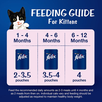 Felix Wet Food for Kittens Complete and Balanced Kitten Food Chicken Flavour