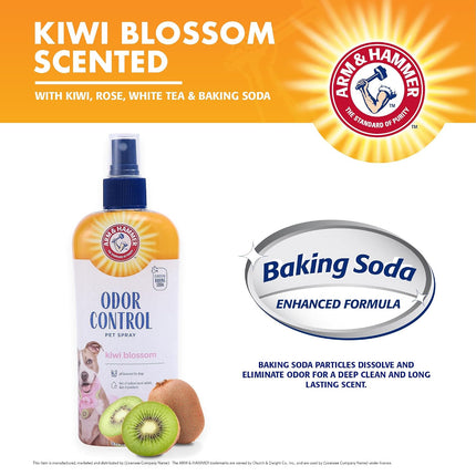Arm & Hammer Super Deodorizing Spray for Dogs Kiwi Blossom 236 ml | pH Balanced Odor Control Grooming Spray