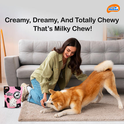 DOGAHOLIC Milky Chew Goat Milk Mini Bones Treats for Dogs – Premium Long-Lasting Calcium-Rich Chew Snacks 500g