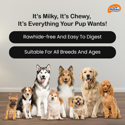 DOGAHOLIC Milky Chew Goat Milk Mini Bones Treats for Dogs – Premium Long-Lasting Calcium-Rich Chew Snacks 500g
