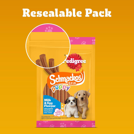 Pedigree Schmackos Stix Milk & Egg Flavour Puppy Dog Treat 70g