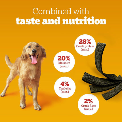 Pedigree Tasty Jerky Dog Treats – Cheese & Spinach Flavour 70 g | Soft & Chewy High-Protein, Low-Fat Treats