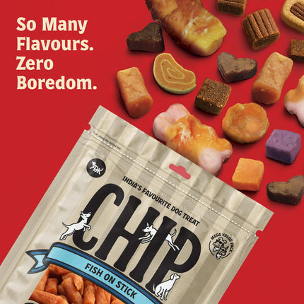 Chip Chops Fish on Stick Dog Treats 70gm & 250gm