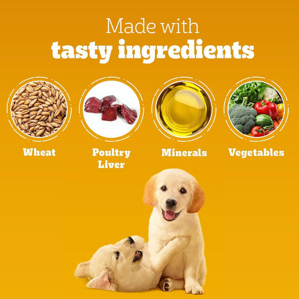 Pedigree Tasty Bites Puppy Chewy Treats – Chicken & Mixed Veggies Flavour 50 g